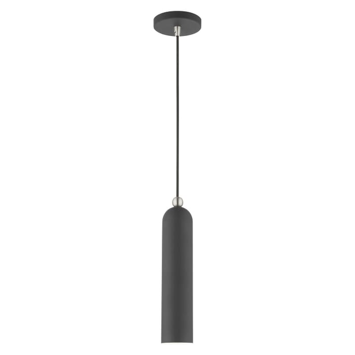 Ardmore 1-Light Pendant in Scandinavian Gray w with Brushed Nickels Ardmore 1-Light Pendant in Scandinavian Gray w with Brushed Nickels
