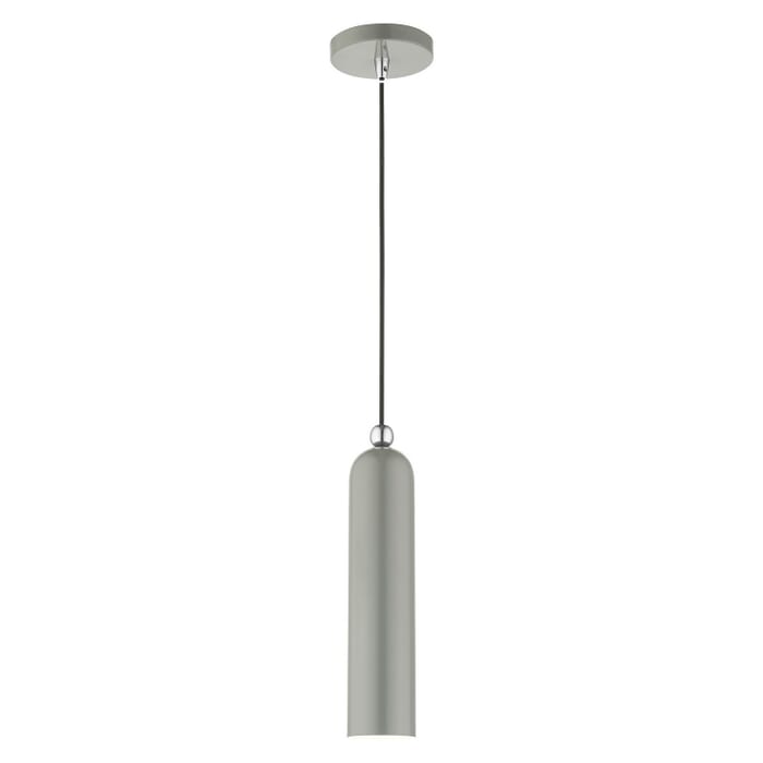 Ardmore 1-Light Pendant in Shiny Light Gray w with Polished Chromes Ardmore 1-Light Pendant in Shiny Light Gray w with Polished Chromes
