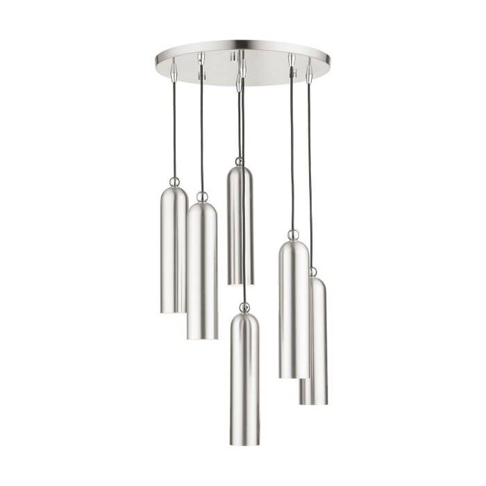 Ardmore 6-Light Pendant in Brushed Nickel w with Polished Chromes Ardmore 6-Light Pendant in Brushed Nickel w with Polished Chromes