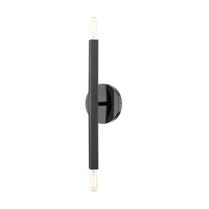 Monaco 2-Light Wall Sconce in Black Chrome Monaco 2-Light Wall Sconce in Black Chrome