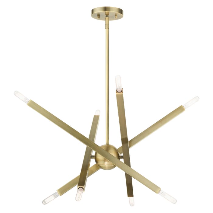 Monaco 8-Light Chandelier in Antique Brass Monaco 8-Light Chandelier in Antique Brass