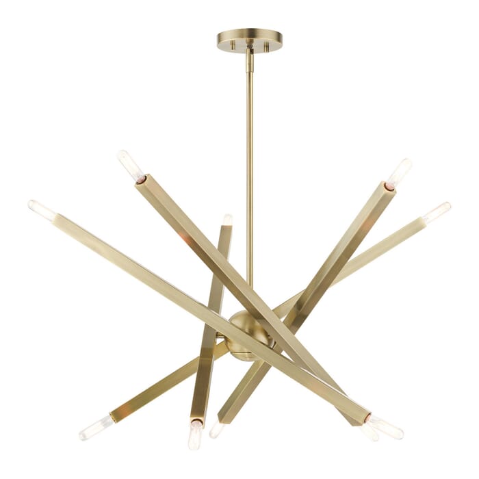 Monaco 10-Light Chandelier in Antique Brass Monaco 10-Light Chandelier in Antique Brass