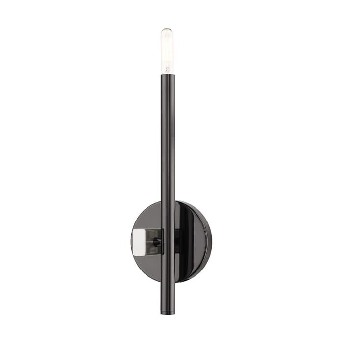 Denmark 1-Light Wall Sconce in Black Chrome w with Brushed Nickels Denmark 1-Light Wall Sconce in Black Chrome w with Brushed Nickels