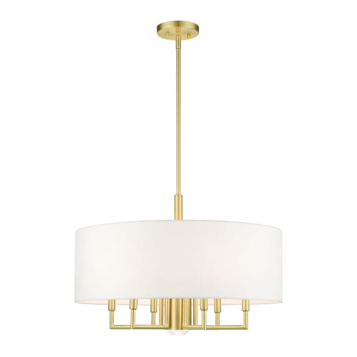 Meridian 7-Light Chandelier in Satin Brass Meridian 7-Light Chandelier in Satin Brass