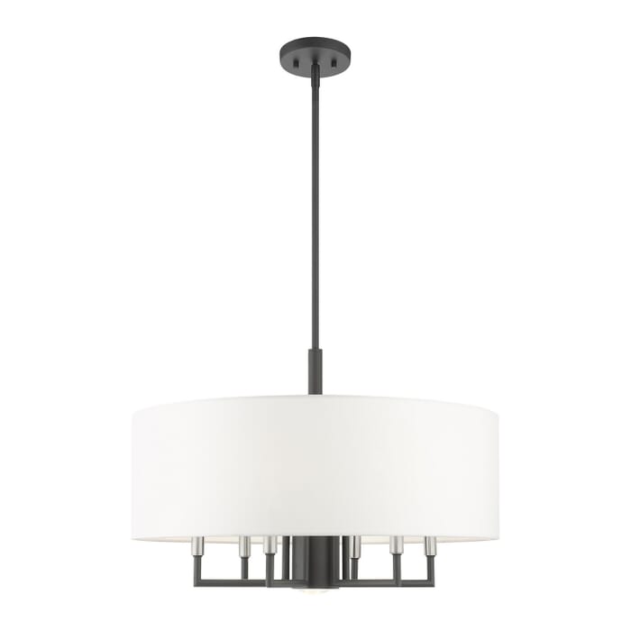 Meridian 7-Light Chandelier in Scandinavian Gray w with Brushed Nickels Meridian 7-Light Chandelier in Scandinavian Gray w with Brushed Nickels