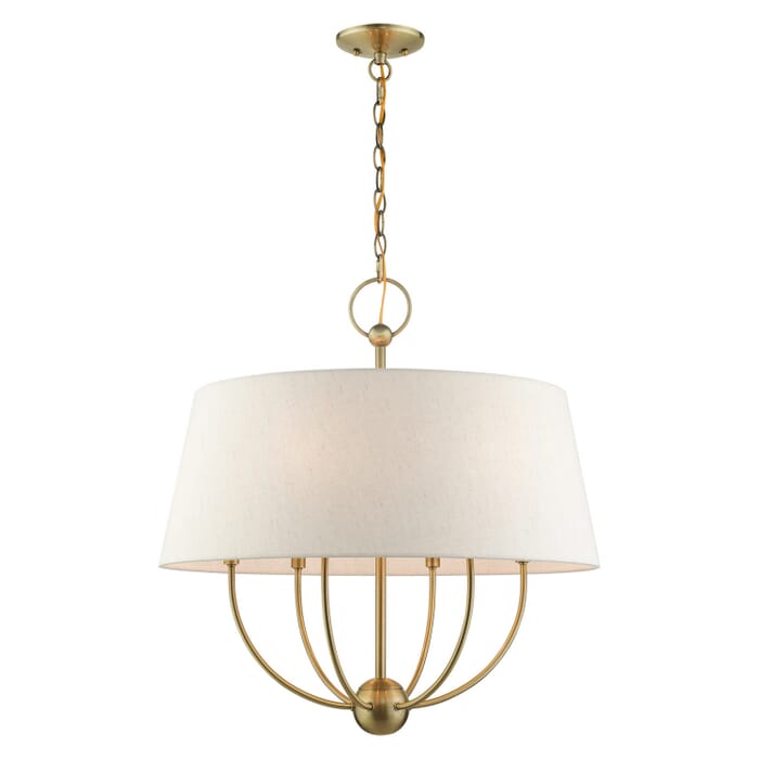 Cartwright 6-Light Chandelier in Antique Brass Cartwright 6-Light Chandelier in Antique Brass