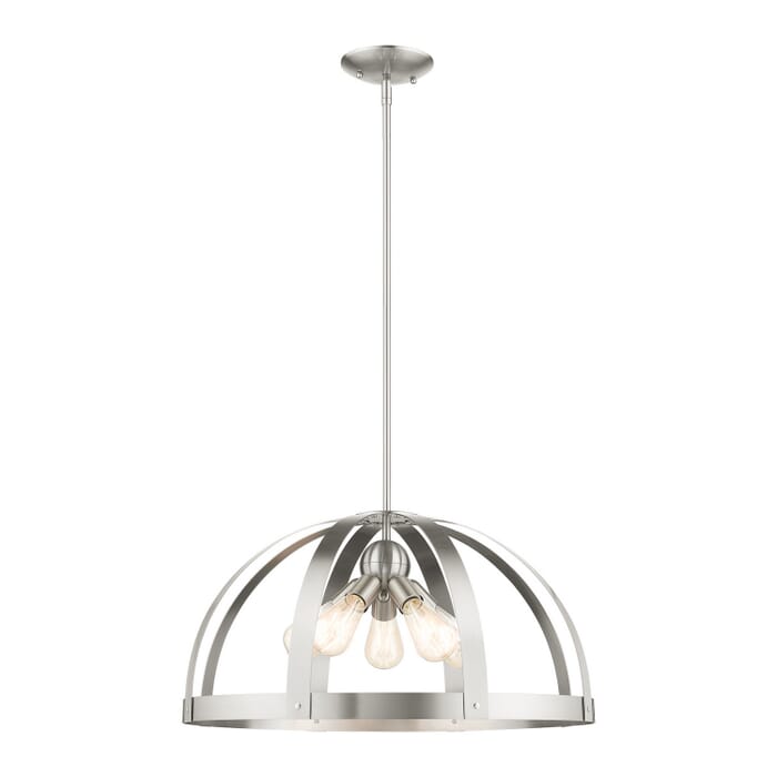 Stoneridge 5-Light Chandelier in Brushed Nickel Stoneridge 5-Light Chandelier in Brushed Nickel