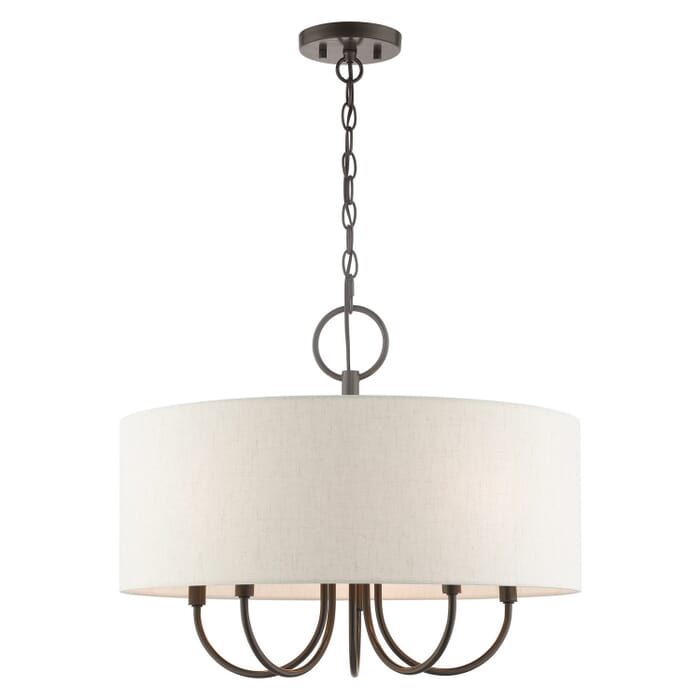 Blossom 5-Light Chandelier in English Bronze Blossom 5-Light Chandelier in English Bronze
