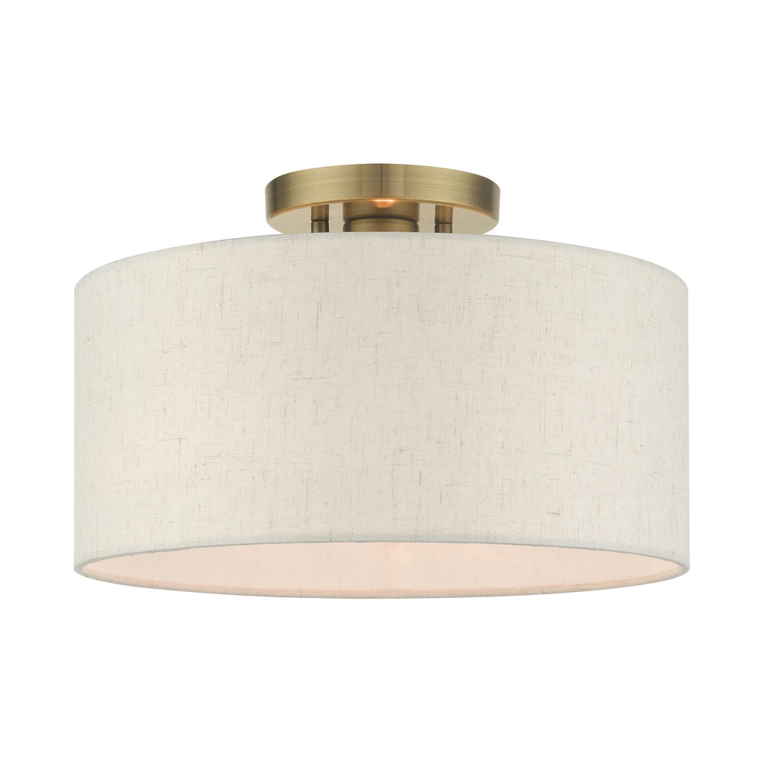 Blossom 1-Light Semi-Flush Mount in Antique Brass