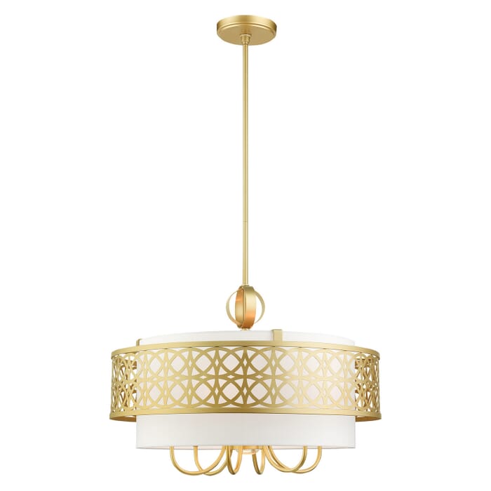 Calinda 7-Light Chandelier in Soft Gold Calinda 7-Light Chandelier in Soft Gold