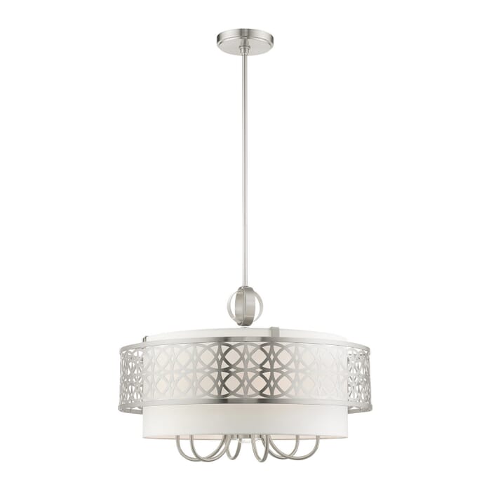 Calinda 7-Light Chandelier in Brushed Nickel Calinda 7-Light Chandelier in Brushed Nickel