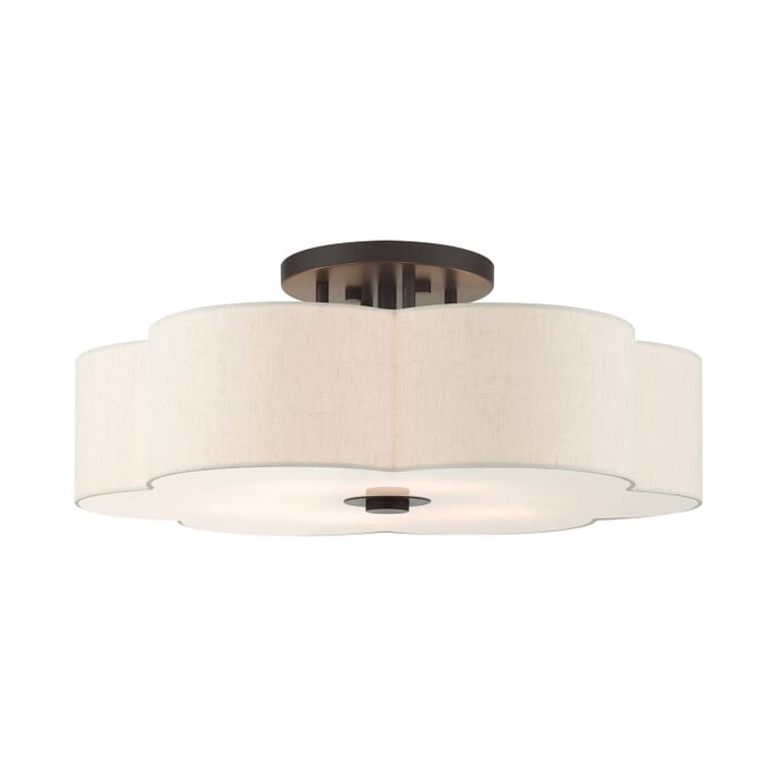 Solstice 6-Light Semi-Flush Mount in English Bronze Solstice 6-Light Semi-Flush Mount in English Bronze