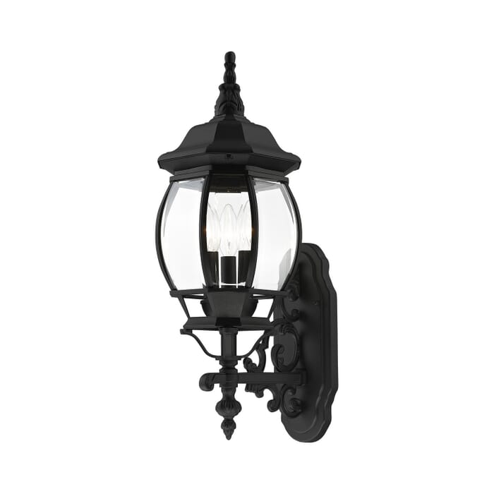 Frontenac 3-Light Outdoor Wall Lantern in Textured Black Frontenac 3-Light Outdoor Wall Lantern in Textured Black