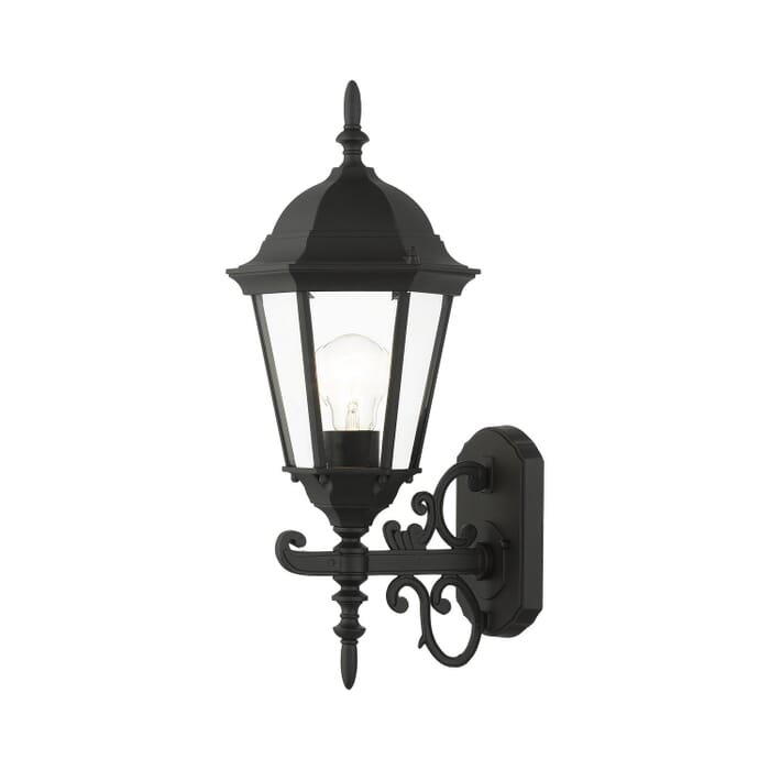 Hamilton 1-Light Outdoor Wall Lantern in Textured Black Hamilton 1-Light Outdoor Wall Lantern in Textured Black