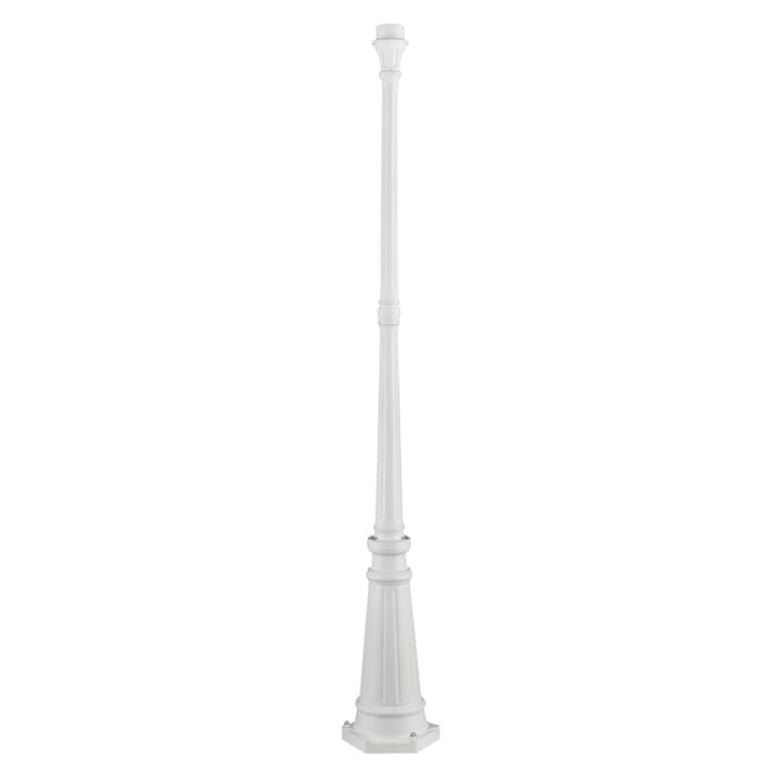 Outdoor Cast Aluminum Posts Lamp Post in Textured White Outdoor Cast Aluminum Posts Lamp Post in Textured White