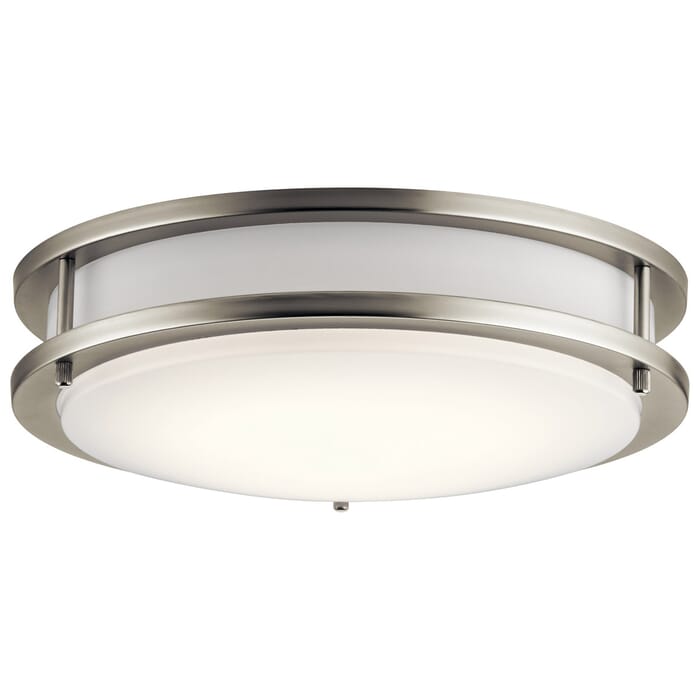 Kichler Lighting 11.75" White Acrylic LED Ceiling Light in Brushed Nickel Kichler Lighting 11.75" White Acrylic LED Ceiling Light in Brushed Nickel