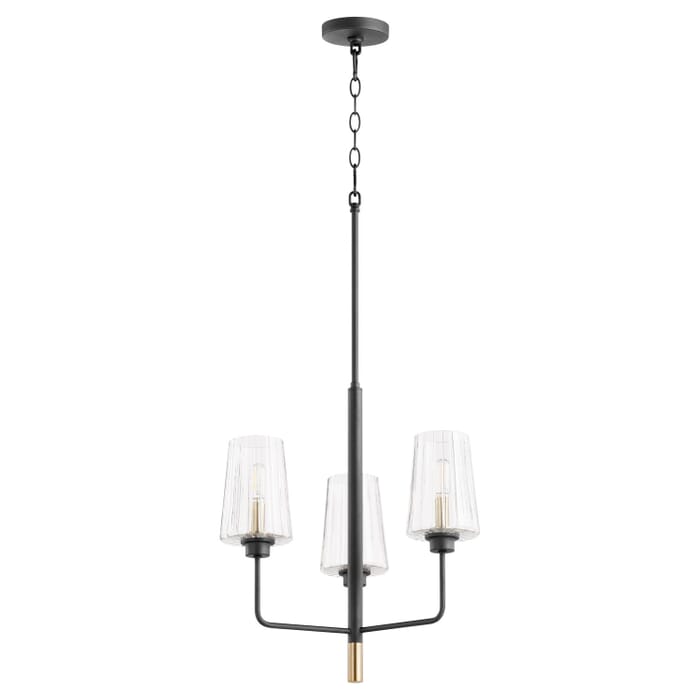 Three Light Chandelier by Quorum Three Light Chandelier by Quorum