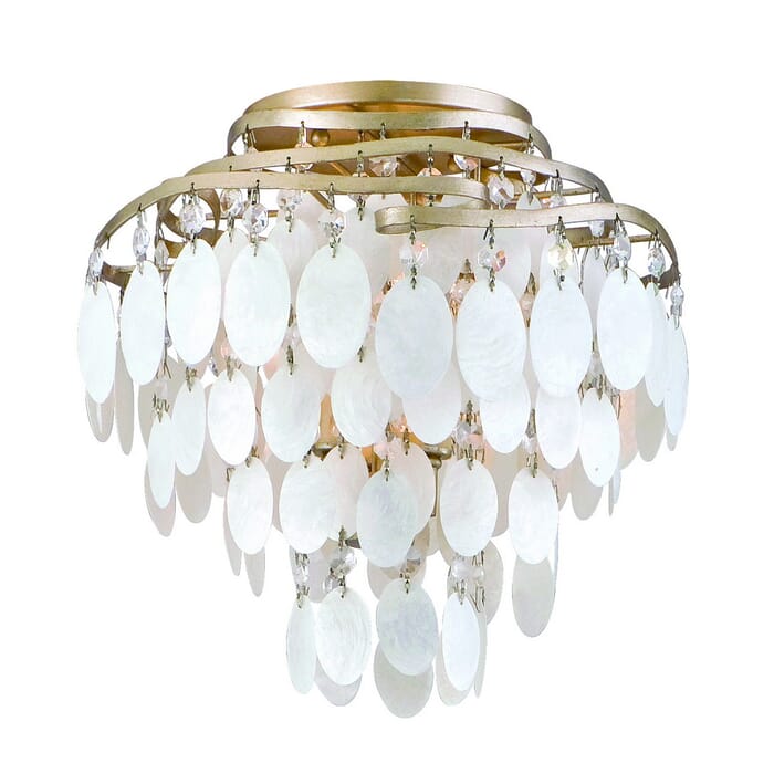 Corbett Dolce 3-Light Ceiling Light in Champagne Leaf Corbett Dolce 3-Light Ceiling Light in Champagne Leaf