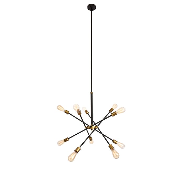 Axel 10-Light Chandelier in black Axel 10-Light Chandelier in black