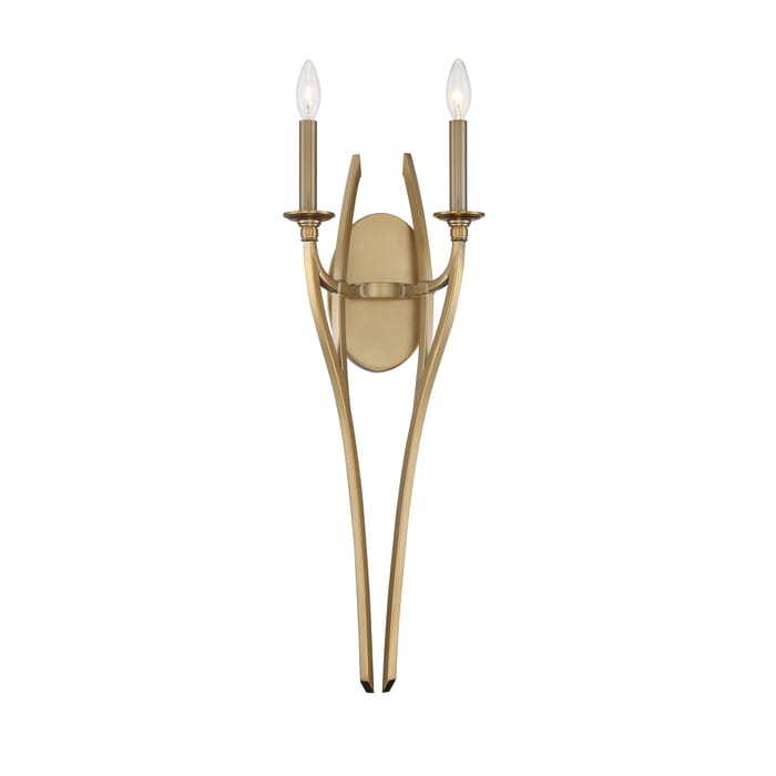 Minka Lavery Covent Park 2-Light Wall Sconce in Brushed Honey Gold Minka Lavery Covent Park 2-Light Wall Sconce in Brushed Honey Gold