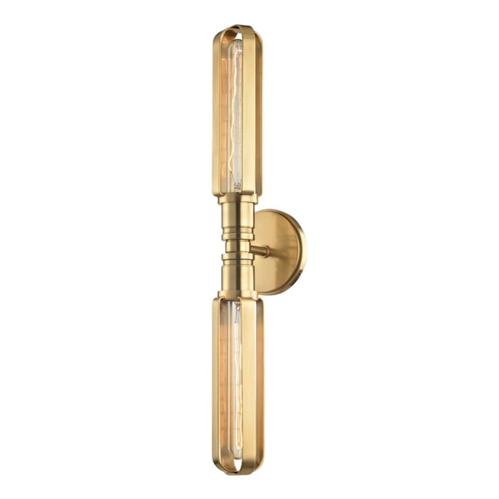Hudson Valley Red Hook 2-Light 24" Wall Sconce in Aged Brass Hudson Valley Red Hook 2-Light 24" Wall Sconce in Aged Brass