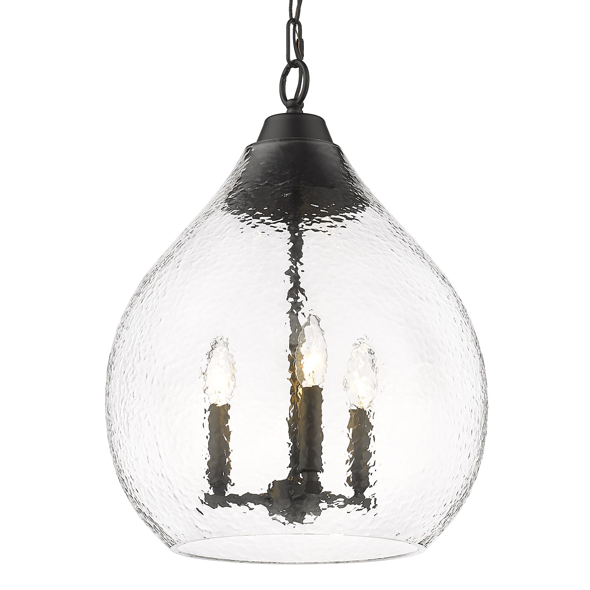 Golden Ariella 3-Light Pendant Light in Matte Black
