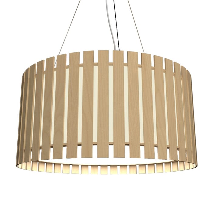 Slatted LED Pendant in Maple Slatted LED Pendant in Maple