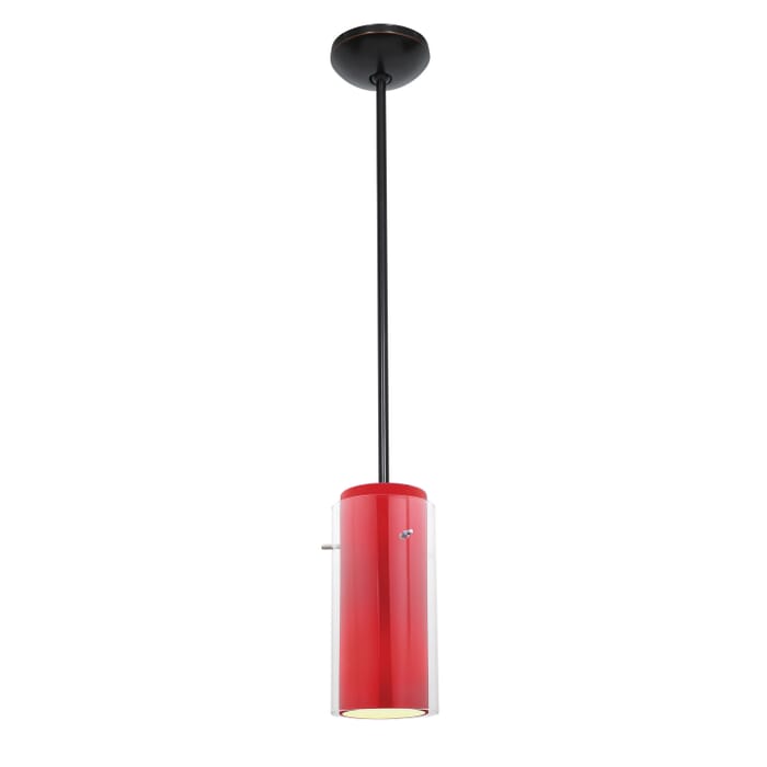 Glass'n Glass Cylinder 1-Light Contemporary in Bronze / Dark Glass'n Glass Cylinder 1-Light Contemporary in Bronze / Dark
