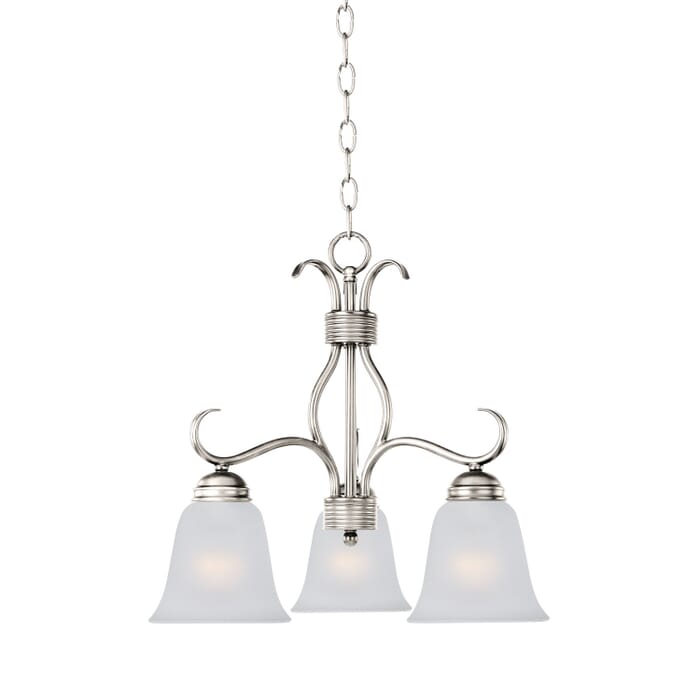 Basix 3-Light Chandelier in Satin Nickel Basix 3-Light Chandelier in Satin Nickel