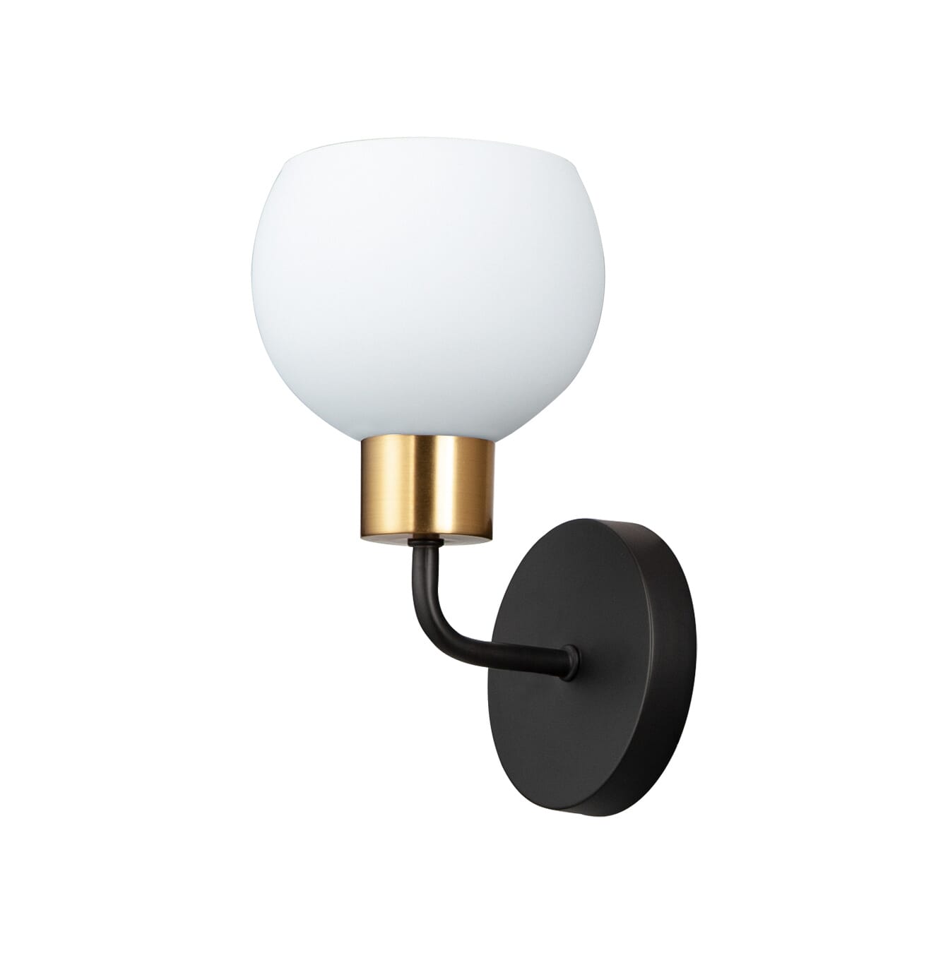 Coraline 1-Light Wall Sconce in Bronze with Satin Brass