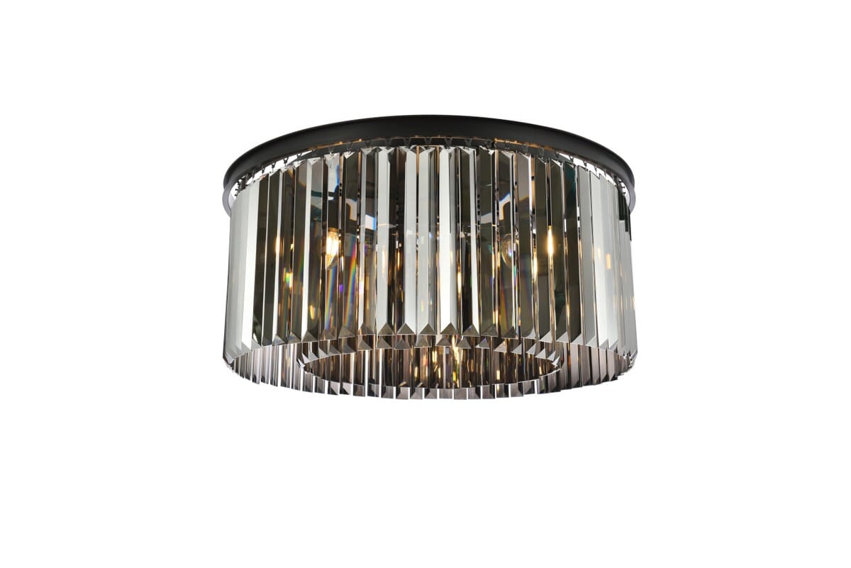 Sydney 8-Light Flush Mount in Matte Black
