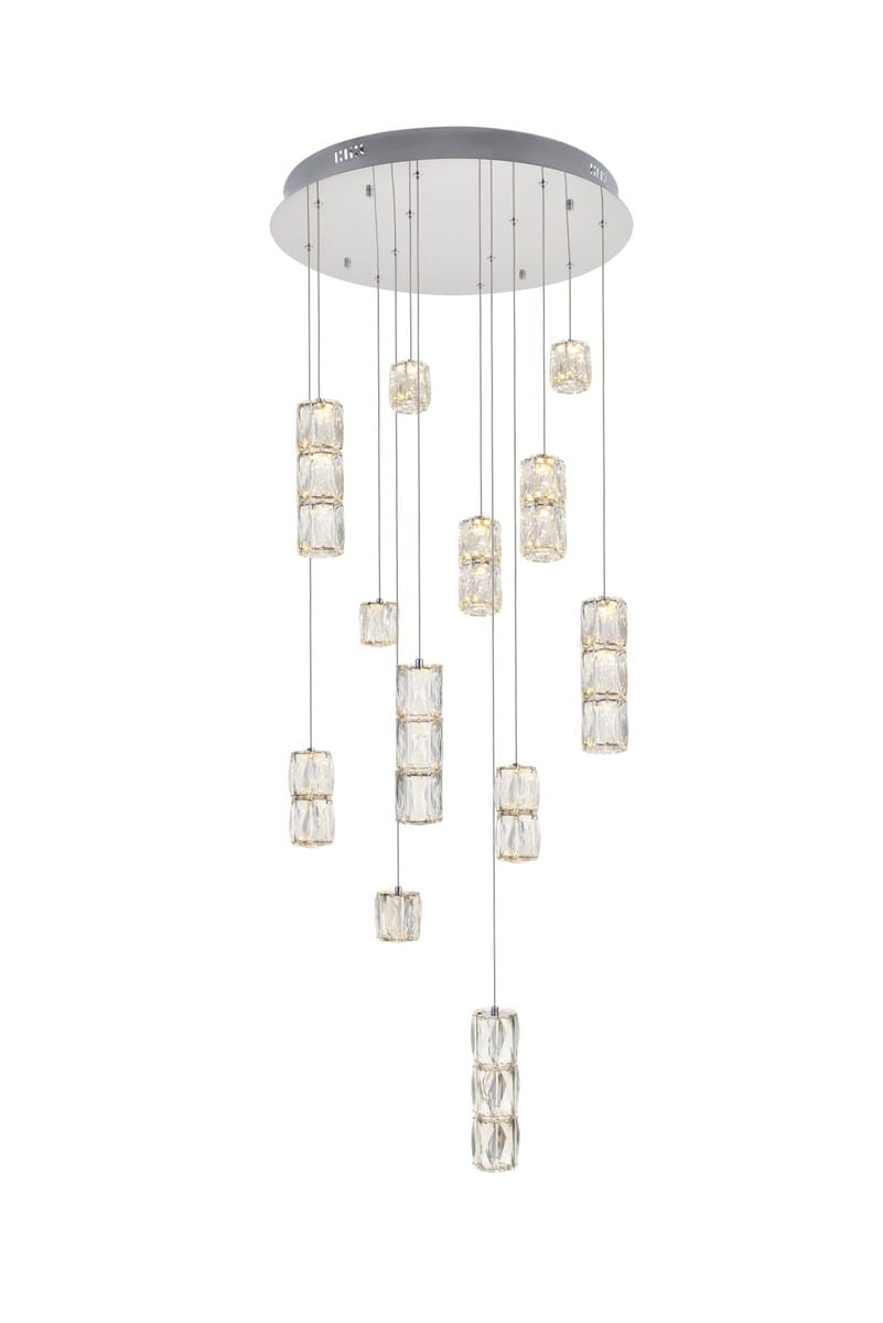 Polaris 12-Light LED Pendant in Chrome