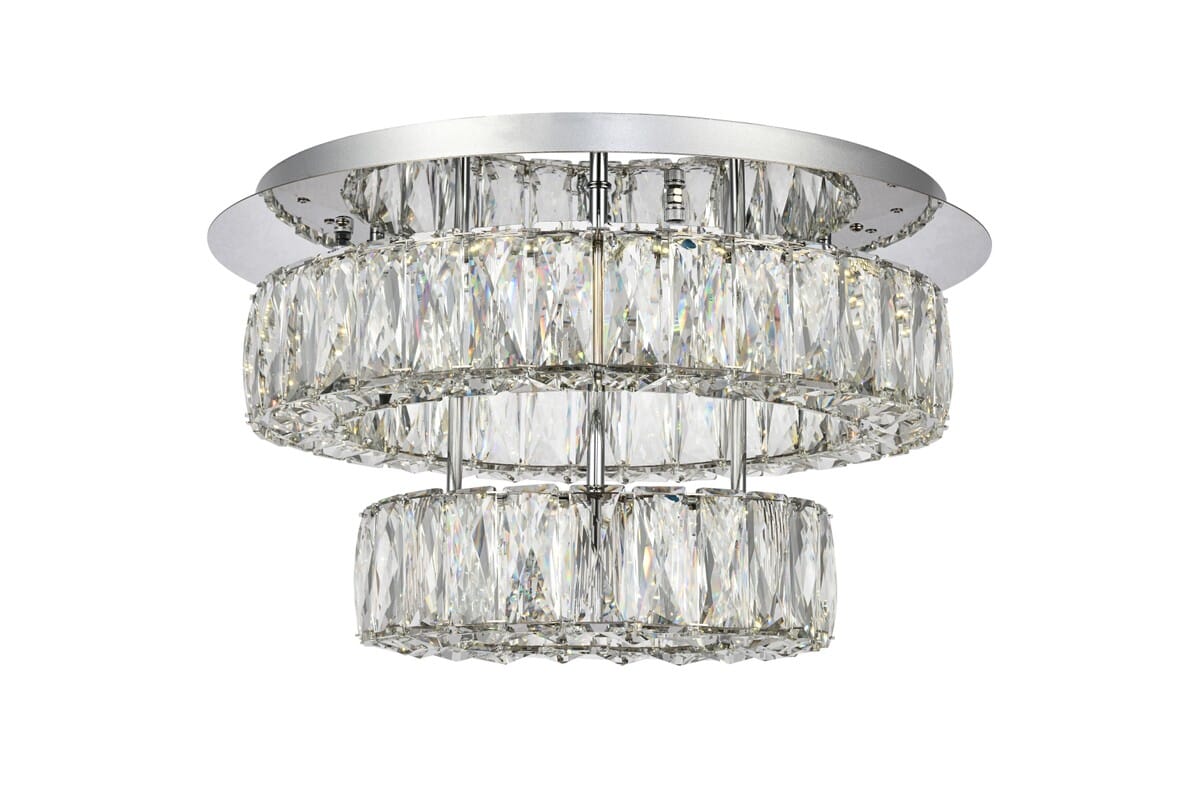 Monroe LED Flush Mount in Chrome