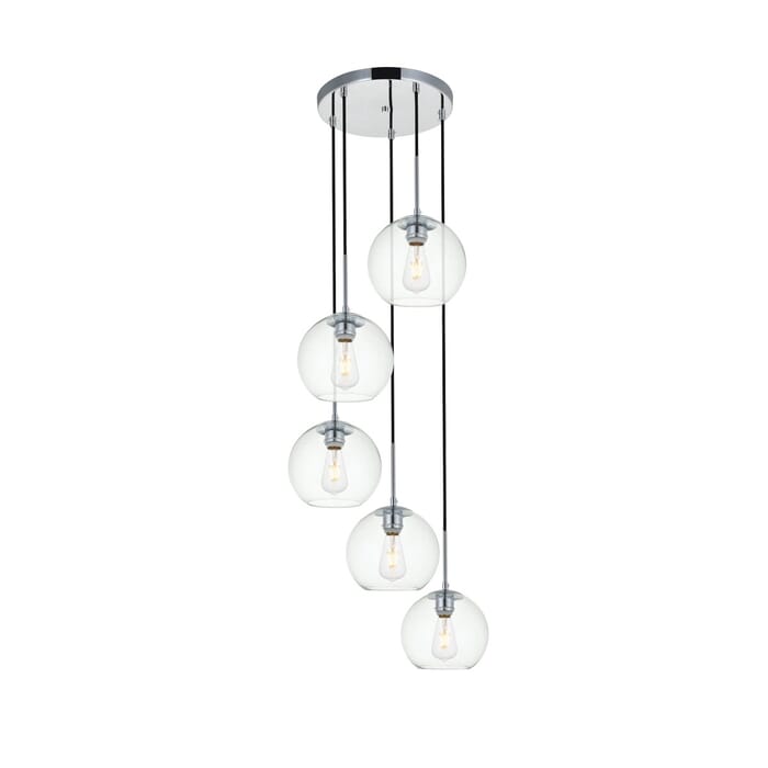 BAXTER 5-Light Pendant in Chrome BAXTER 5-Light Pendant in Chrome