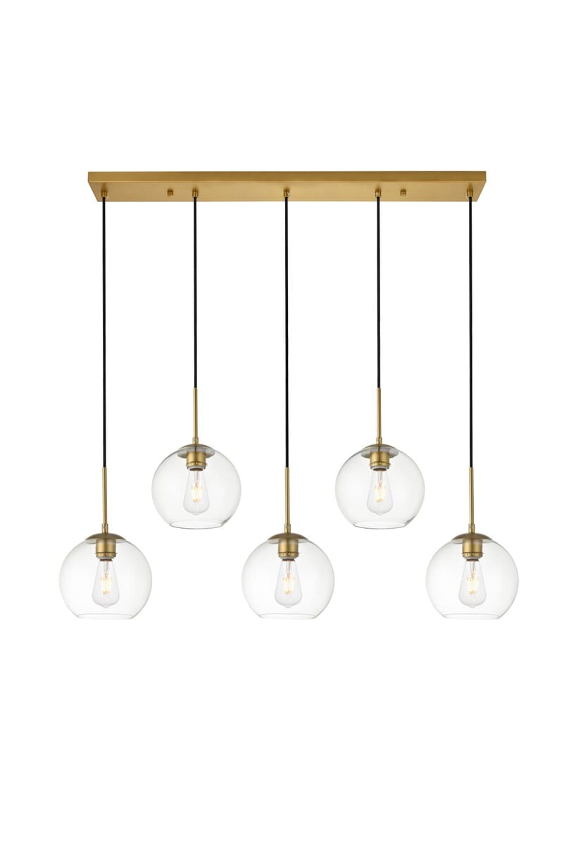 BAXTER 5-Light Pendant in Brass