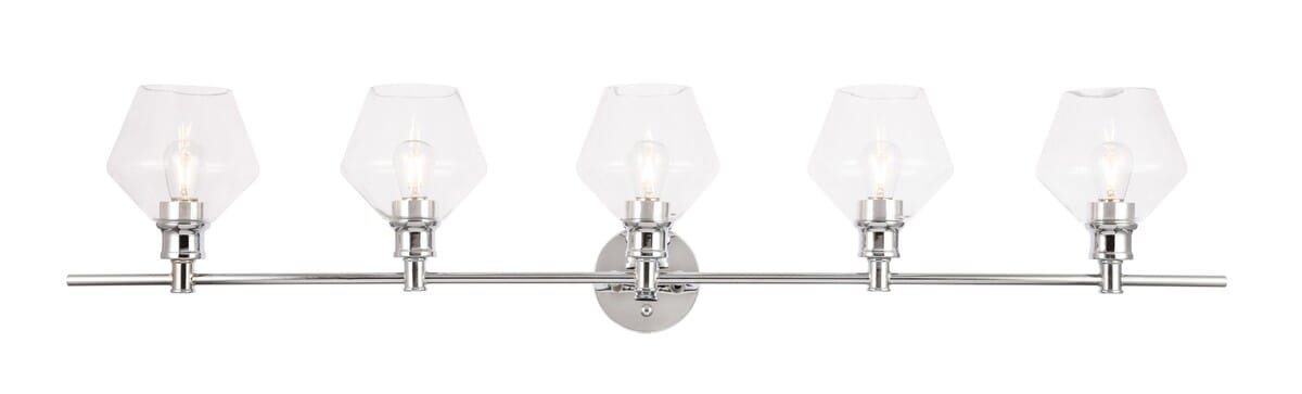 Gene 5-Light Wall Sconce in Chrome