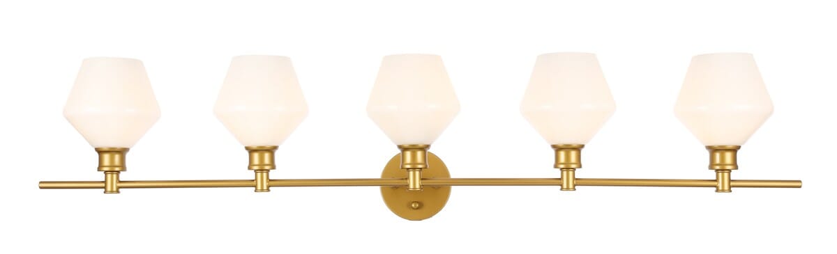 Gene 5-Light Wall Sconce in Brass