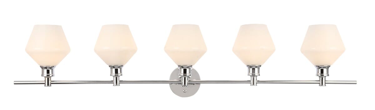 Gene 5-Light Wall Sconce in Chrome