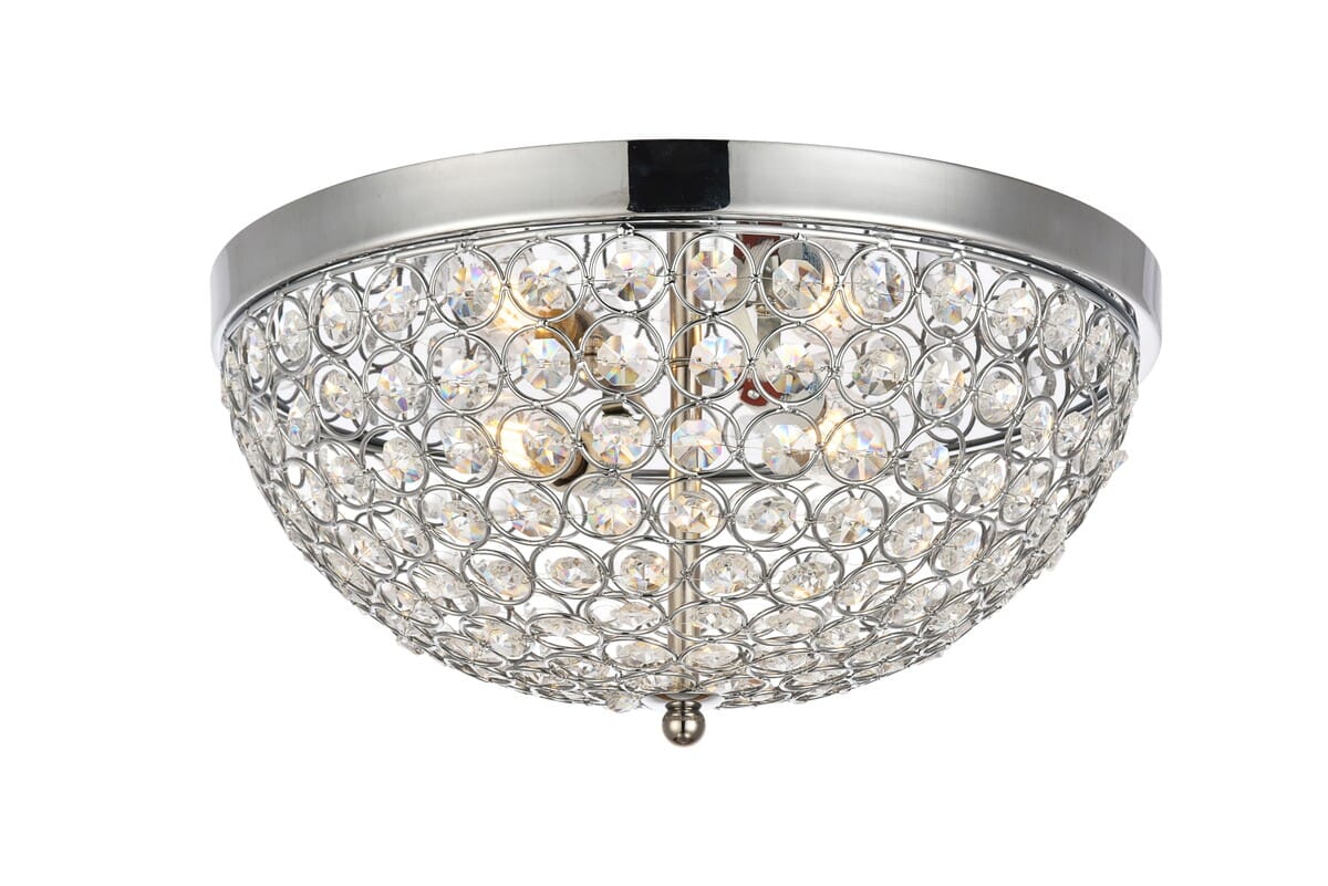 Taye 3-Light Flush Mount in Chrome