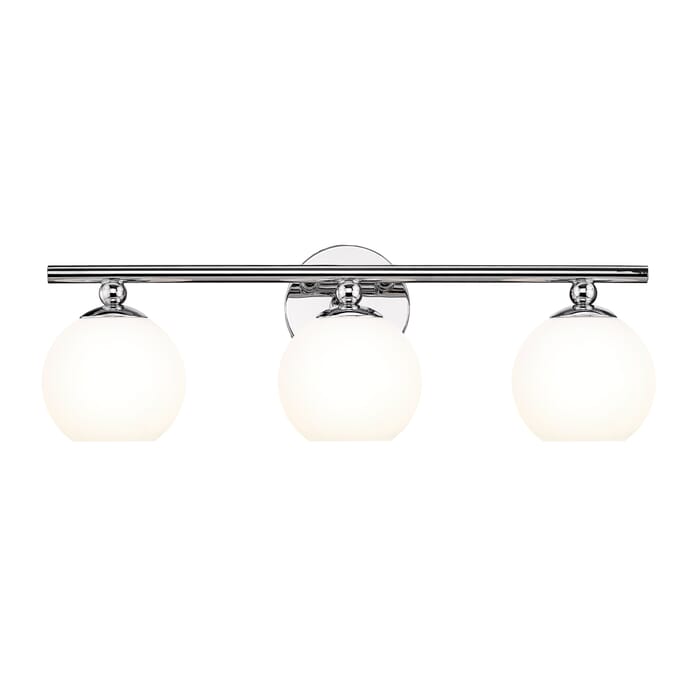 Neoma 3-Light Bathroom Vanity Light in Chrome Neoma 3-Light Bathroom Vanity Light in Chrome