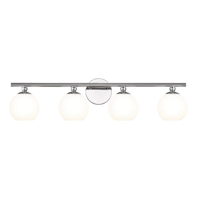 Neoma 4-Light Bathroom Vanity Light in Chrome Neoma 4-Light Bathroom Vanity Light in Chrome