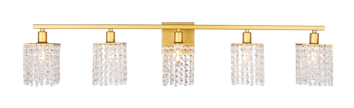 Phineas 5-Light Wall Sconce in Brass