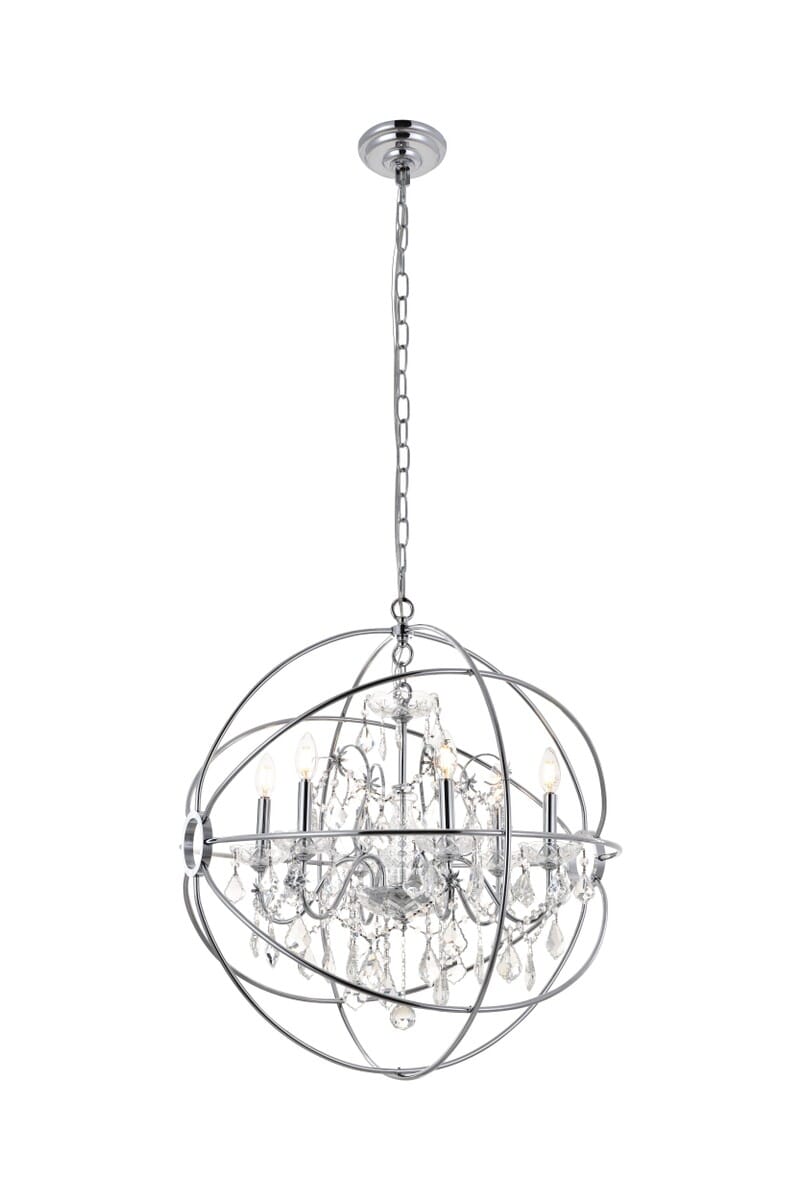 Cordelia 6-Light Pendant in Chrome