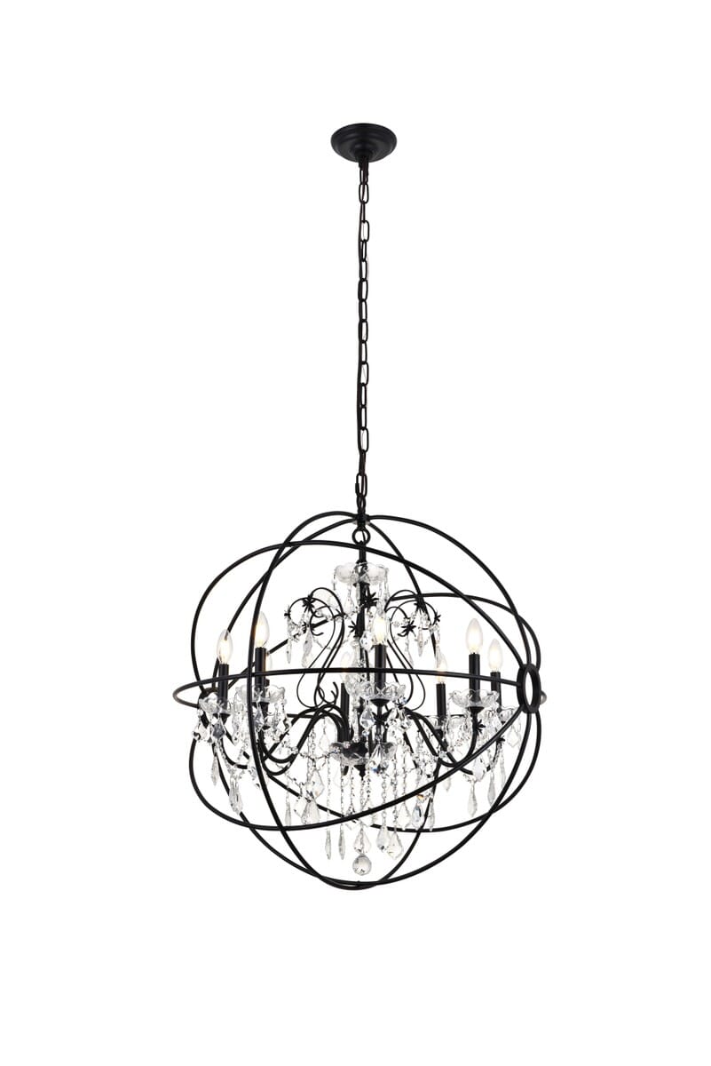 Cordelia 8-Light Pendant in black