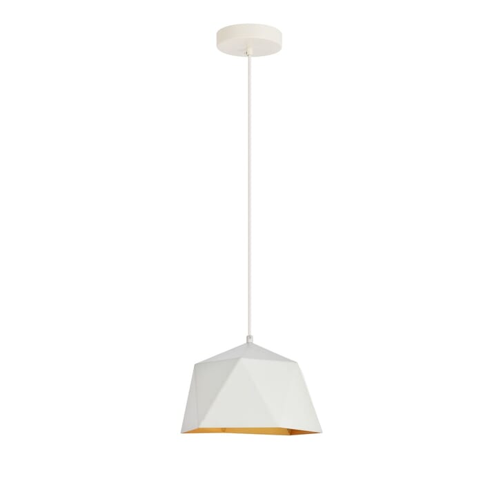 Arden 1-Light Pendant in White Arden 1-Light Pendant in White