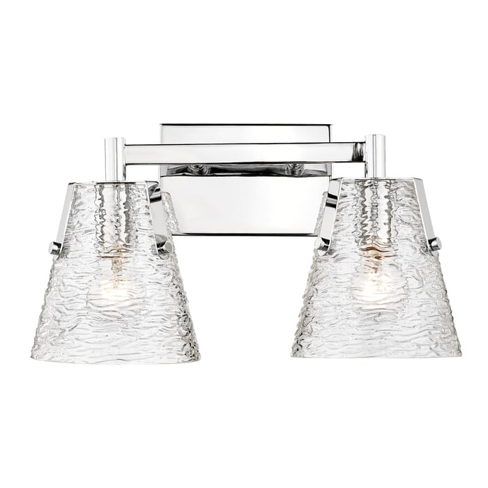 Analia 2-Light Bathroom Vanity Light in Chrome Analia 2-Light Bathroom Vanity Light in Chrome