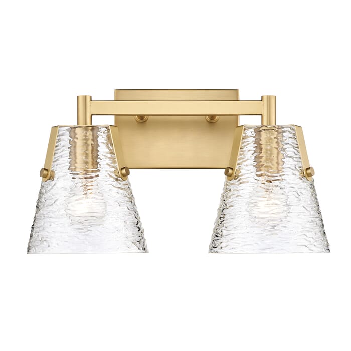 Analia 2-Light Bathroom Vanity Light in Modern Gold Analia 2-Light Bathroom Vanity Light in Modern Gold