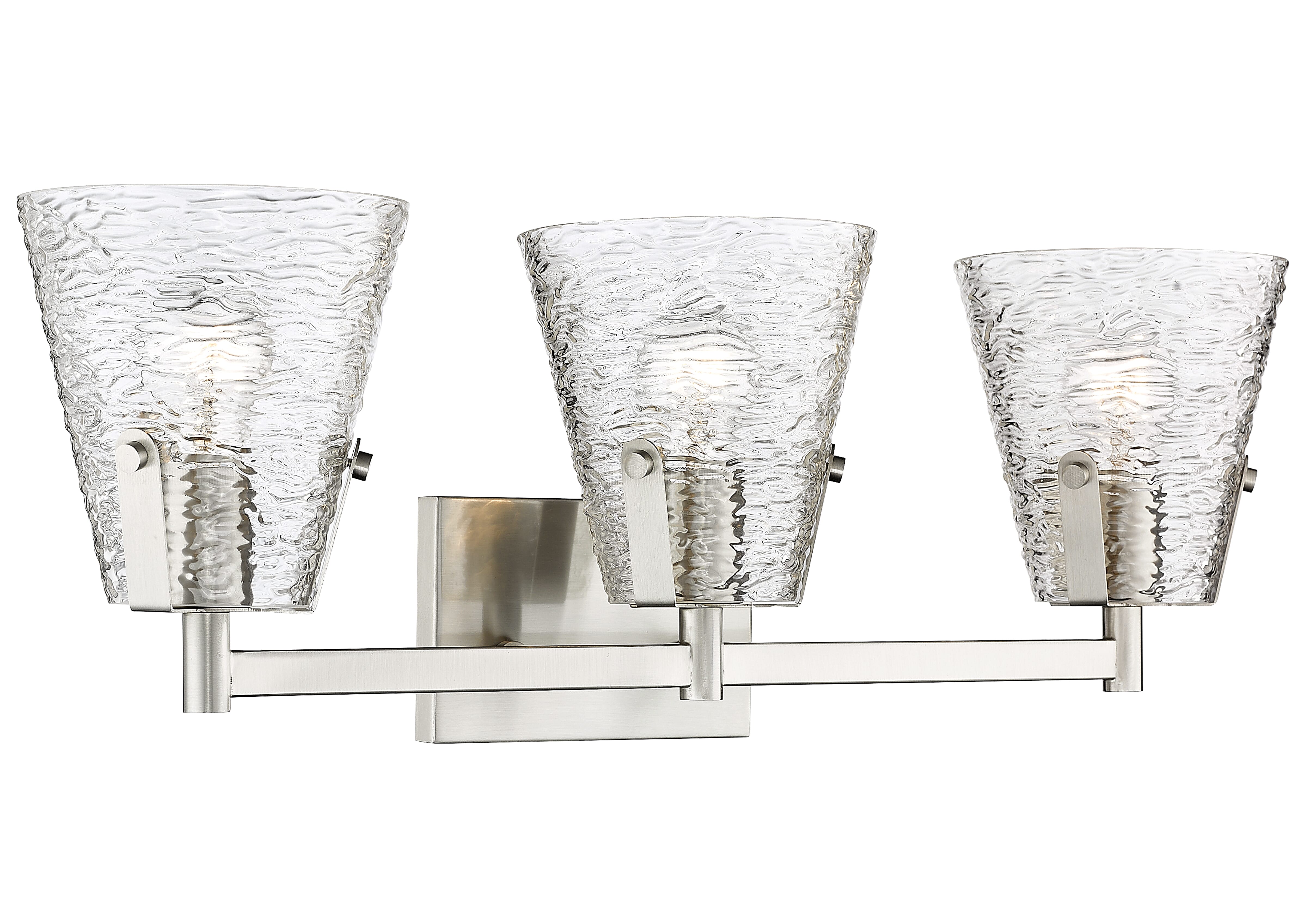 Analia 3-Light Bathroom Vanity Light in Brushed Nickel
