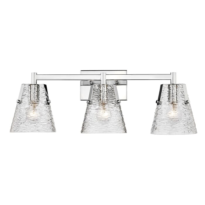 Analia 3-Light Bathroom Vanity Light in Chrome Analia 3-Light Bathroom Vanity Light in Chrome