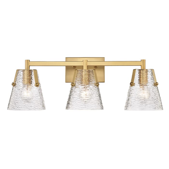 Analia 3-Light Bathroom Vanity Light in Modern Gold Analia 3-Light Bathroom Vanity Light in Modern Gold